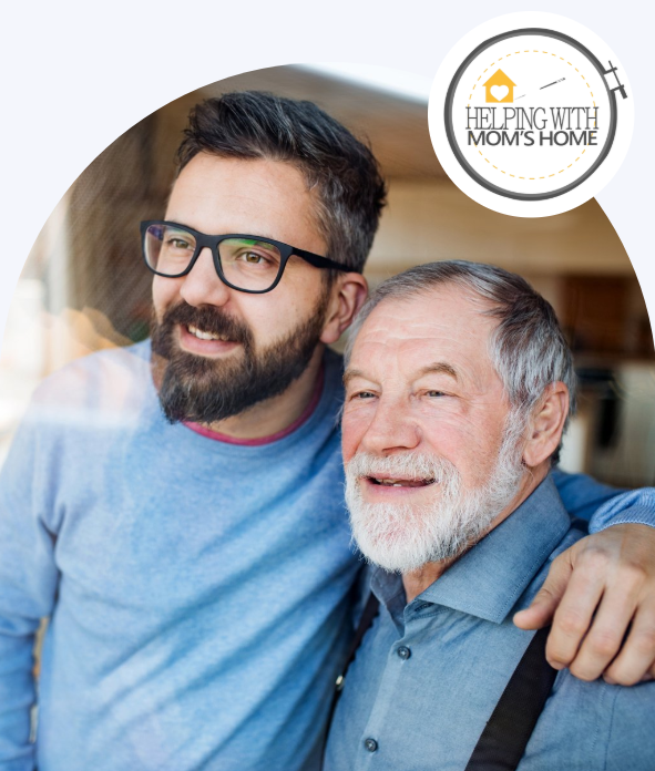 Two men smiling